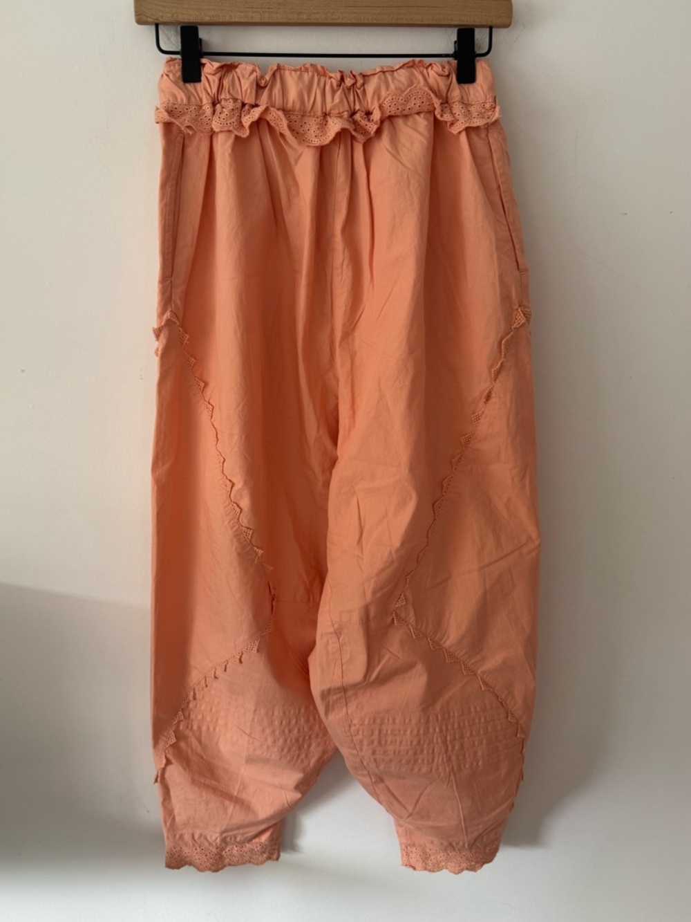 Free People Beach Life Peach Cotton Harem Pants and Swing Tank Set XS - Picture 10 of 11